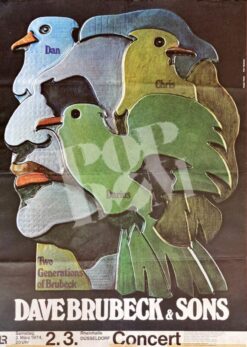 Brubeck, Dave & Sons -Concert Poster- 2.3.1974 Düsseldorf Rheinhalle