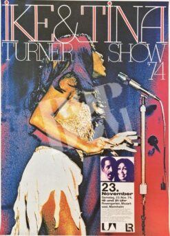 Turner, Ike & Tina -Concert Poster-23.11.1974 Mannheim Mozartsaal