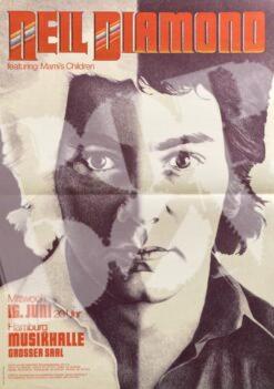 Neil Diamond, Mami´s Children - concert poster Konzertplakat 16.6.1971 Hamburg