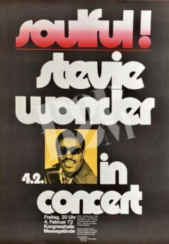 Wonder, Stevie -Concert Poster- 4.2.1972 Frankfurt Congresshalle
