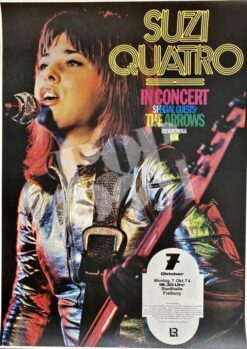 Quatro, Suzi & Arrows-Concert Poster- 7.10.1974 Freiburg Stadthalle