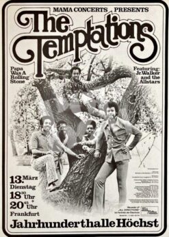 Temptations -Concert Poster- 13.3.1973 Frankfurt Jahrhunderthalle
