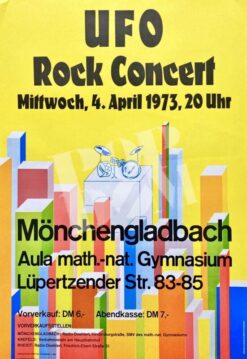 Ufo -Concert Poster- 4.4.1973 Mönchengladbach Gymnasium