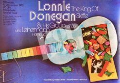Donegan, Lonnie & Leinemann -Concert Poster- 6.12.1972 Hamburg Musikhalle