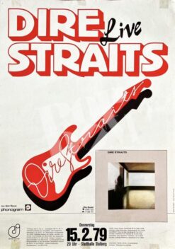 Dire Straits -Concert Poster- 15.2.1979 Stollberg Stadthalle