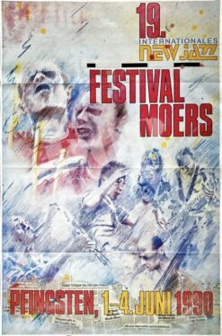19. Jazz Festival Moers: Einstürzende Neubauten-Konzertplakat- 1.-4.6.1990