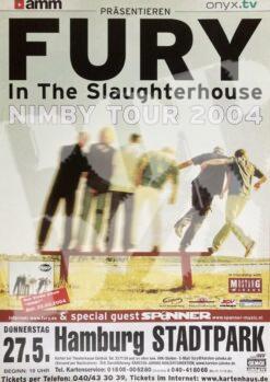 Fury in the Slaughterhouse, Spanner - concert poster Konzertplakat 27.5.2004 Stadtpark Hamburg