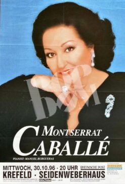 Montserrat Caballé -Concert Poster- 30.10.1996 Krefeld