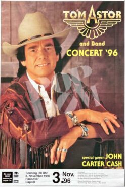 Astor, Tom, John Carter Cash -Concert Poster- 3.11.1996 Hannover