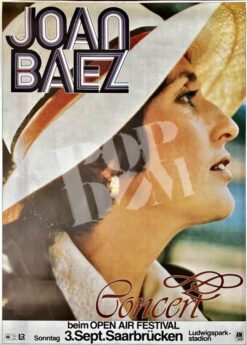 Baez, Joan -Concert Poster- 3.9.1978 Saarbrücken