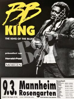 B.B. King -Concert-Poster-Konzert-Plakat- 9.3.1999 Mannheim Rosengarten