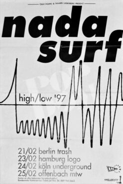 Nada Surf -Concert Poster Konzert Plakat- 21.2.1997 Berlin Trash