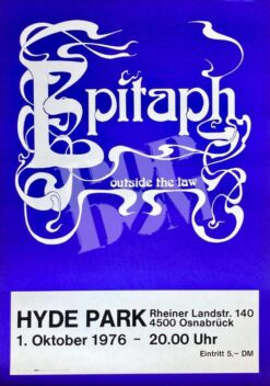 Epitaph Konzert Plakat Concert 1.10.1976 Hyde Park Osnabrück