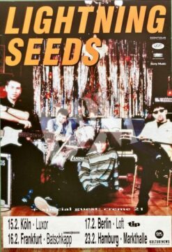 Lightning Seeds, Creme 21 - Concert Poster Konzertplakat 15.2.1997 Köln Luxor