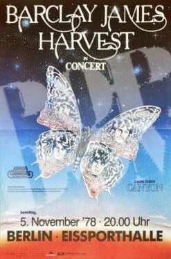 Barclay James Harvest - concert poster Konzert Plakat 5.11.1978 Berlin Eissporthalle