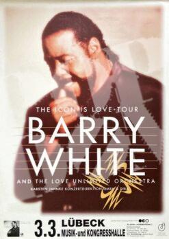 Barry White & Love Unlimited Orchestra - Konzertplakat concert poster 3.3.1994 Lübeck Musik- Kongresshalle