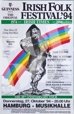 Irish Folk Festival: Liam O´Flynn - Konzertplakat concert poster 27.10.1994 Hamburg