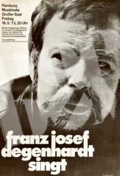 Franz Josef Degenhardt - Konzert Plakat Poster 18.5.1973 Hamburg