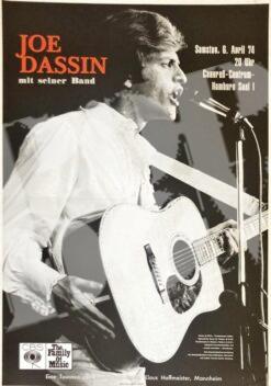 Joe Dassin - concert poster Konzertplakat 6.4.1974 Hamburg CCH