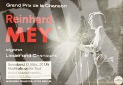 Reinhard Mey - Konzert Plakat Poster 13.3.1971 Hamburg Musikhalle