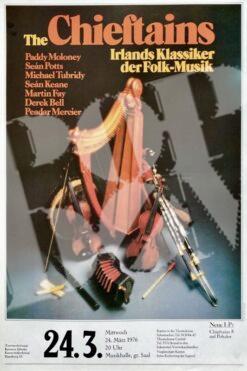 Chieftains - Konzertplakat concert poster 24.3.1976 Hamburg