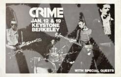 Crime - concert poster Konzertplakat 12./19.1.1979 Berkeley Keystone