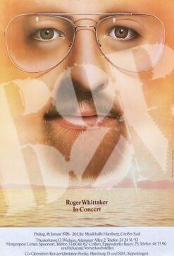 Roger Whittaker - Konzertplakat concert poster 16.1.1976 Hamburg