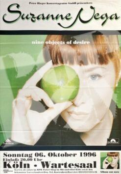 Suzanne Vega - concert poster Konzertplakat 6.10.1996 Köln Wartesaal