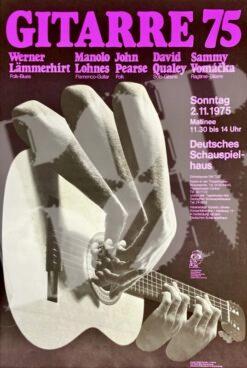 Gitarre 75: Werner Lämmerhirt, Manolo Lohnes - Konzertplakat concert poster 2.11.1975 Hamburg