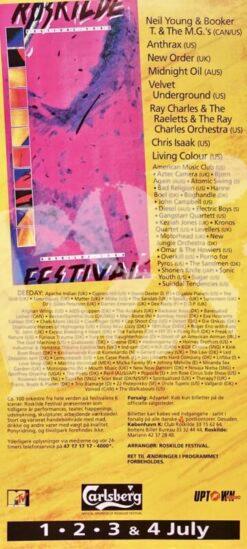 Roskilde: Antrax, Midnight Oil - concert poster Konzertplakat 1.-4.7.1993