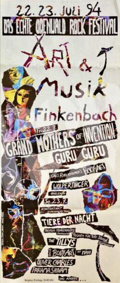 Finkenbach Open Air Festival: Grand Mothers of Invention, Guru Guru - Konzertplakat concert poster 22.-23.7.1994