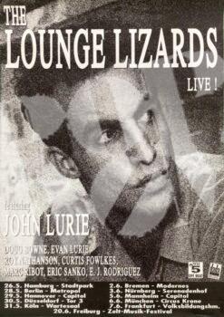 Lounge Lizards, John Lurie - concert poster Konzertplakat 28.5.1989 Metropol Berlin