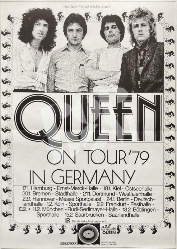Queen - Konzertplakat concert poster 24.1.1979 Deutschlandhalle Berlin