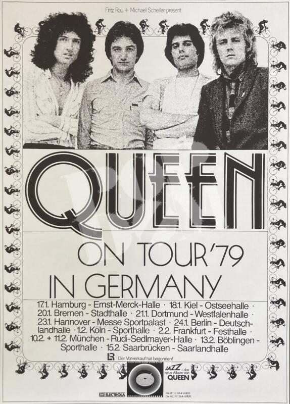 Queen - Konzertplakat concert poster 24.1.1979 Deutschlandhalle Berlin
