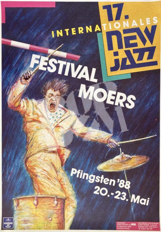 17. New Jazz Festival Moers: Femi Anikulapo Kuti - Konzertplakat concert poster 20.-23.5.1988