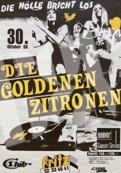 Die Goldenen Zitronen - Konzert Plakat Tour Poster 30.10.1988 Wien Z-Club
