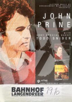 John Prine, Todd Snider - Konzertplakat concert poster 19.10.2000 Bahnhof Langendreer Bochum