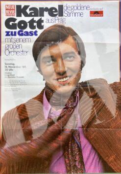 Karel Gott - Konzertplakat concert poster Koncertní plakát 16.11.1969 Deutsches Museum München