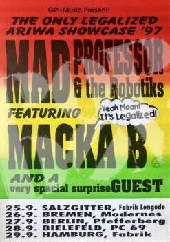 Mad Professor, Macka B - Konzertplakat concert poster 28.9.1997 PC 69 Bielefeld