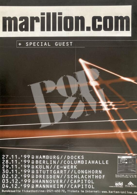 Marillion - Konzertplakat concert poster 30.11.1999 Longhorn Stuttgart