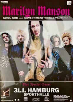 Marilyn Manson - Konzertplakat concert poster 31.1.2001 Sporthalle Hamburg