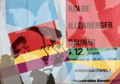 Martin Kolbe, Ralf Illenberger, Wolfgang Dauner - Konzertplakat concert poster 4.12.1985 Freizeitstätte Garath Düsseldorf