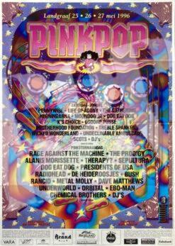 Pink Pop: Rage Against the Machine, Underworld, Chemical Brothers - Konzertplakat concert poster 25.-27.5.1996