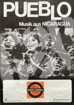 Pueblo - concert poster Konzertplakat cartel de concierto 29./30.6.1985 Bunker Ulmenwall Bielefeld Tour