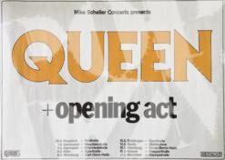 Queen, After The Fire - concert poster affiche Konzertplakat German Tour 1982
