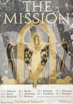 The Mission, The Rose of Avalanche concert poster Konzertplakat 17.11.1987 first German Tour