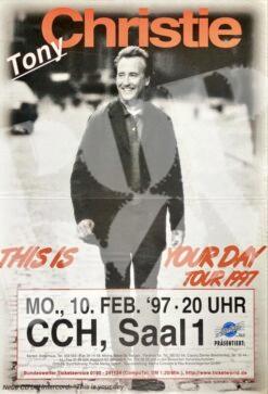 Tony Christie Konzertplakat concert poster 10.2.1997 Hamburg CCH