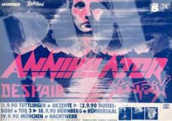 Annihilator, Despair, Xentrix - Konzertplakat concert poster 11.9.1990 Akzente Tuttlingen