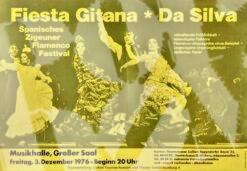 Fiesta gitana da silva - Konzertplakat concert poster 3.12.1976 Musikhalle Hamburg
