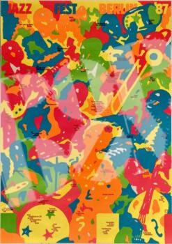 Jazz Fest Berlin Art Blakey And The Jazz Messengers concert poster Konzertplakat 4.-8.11.1987